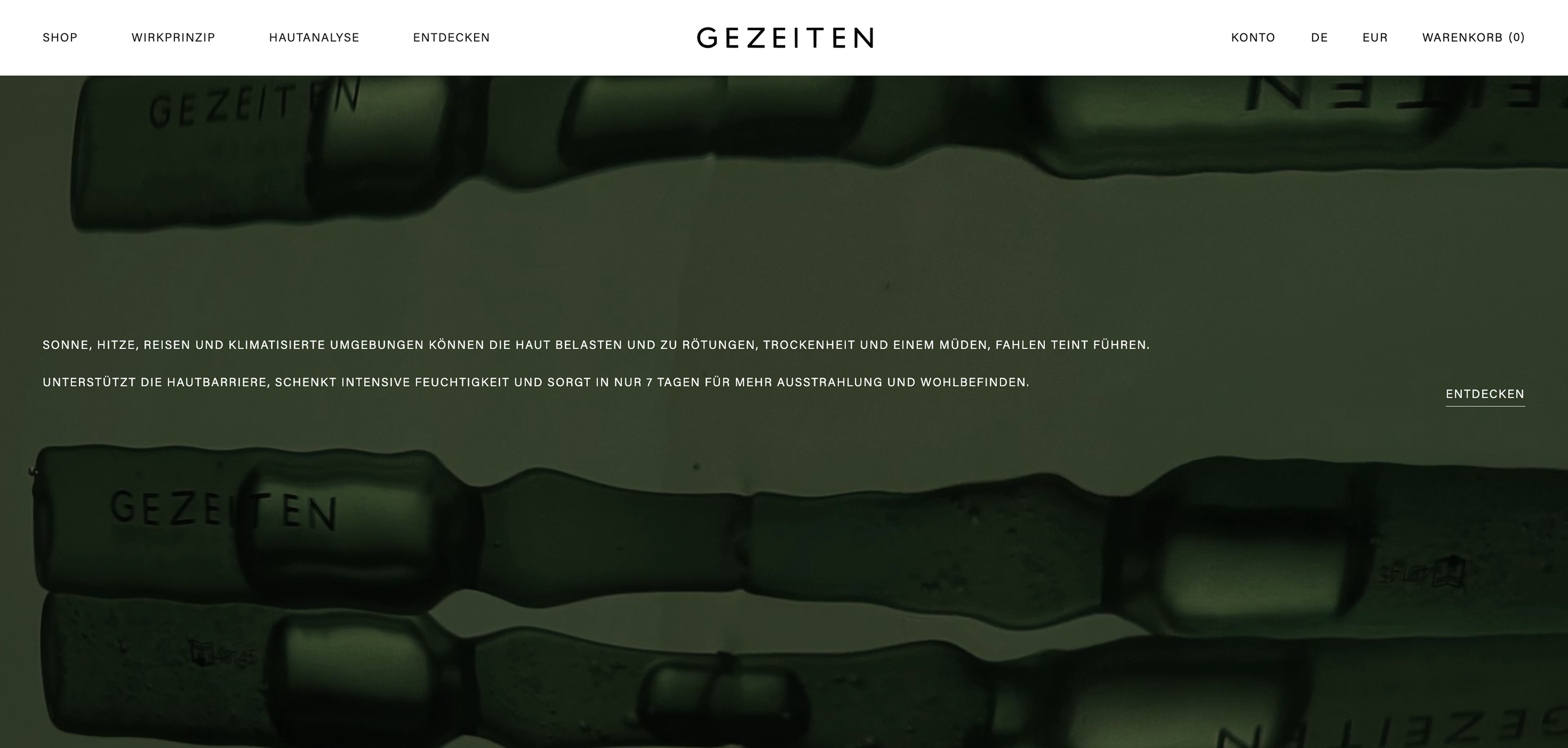 GEZEITEN educational landing page