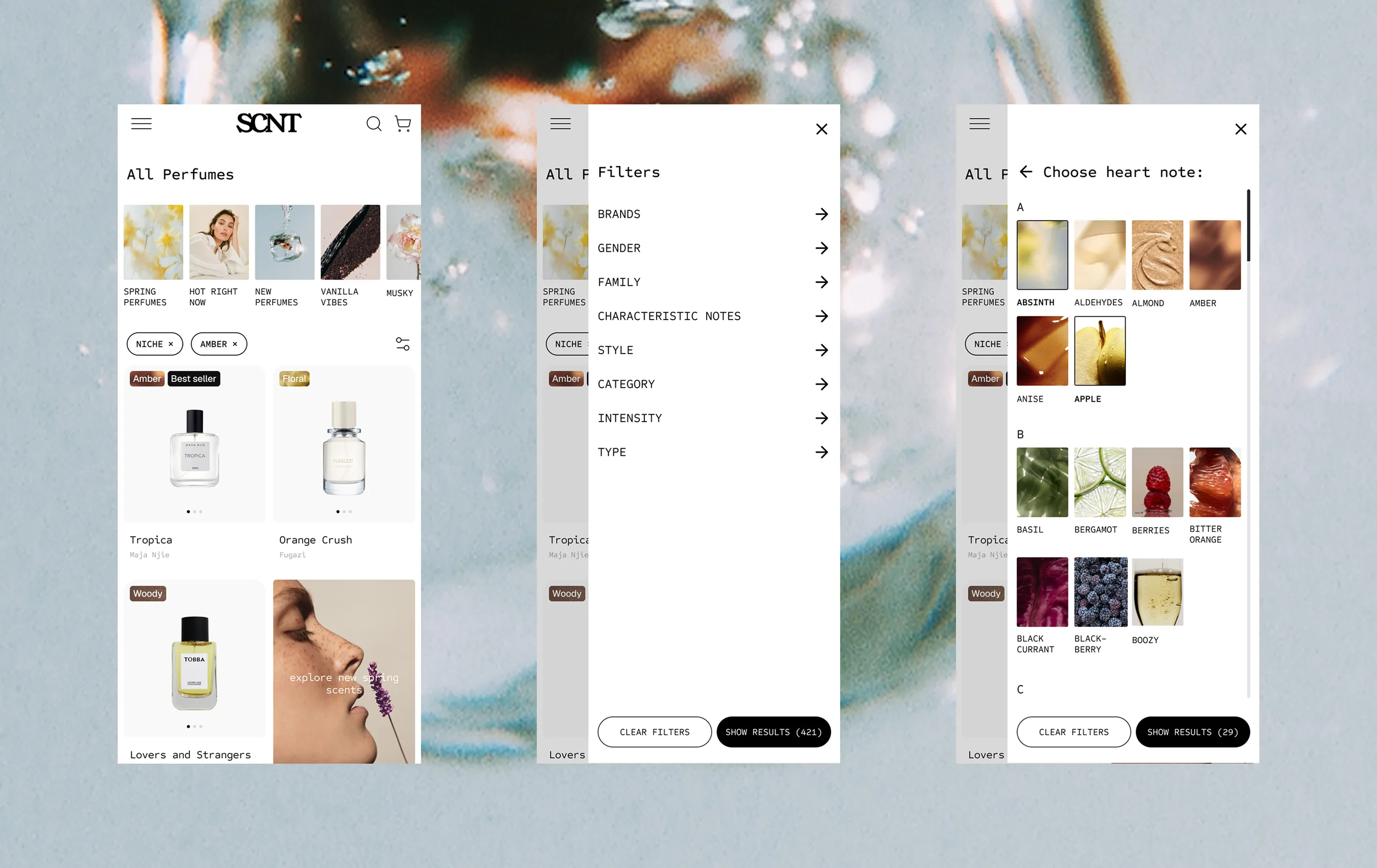 SCNT — collections and filter system